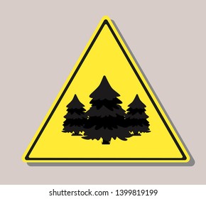 Road sign - Forest territory