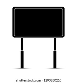 Road sign in the form of a shield, a simple icon