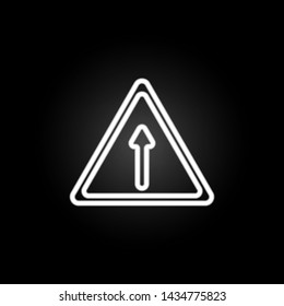 road sign forward neon icon. Elements of road sign set. Simple icon for websites, web design, mobile app, info graphics