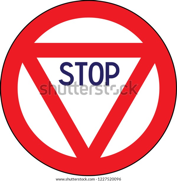 Road Sign France Stop Traffic Stop Stock Vector (Royalty Free ...