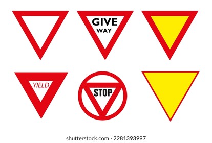 Señal de tránsito Dé paso. Gráficos vectoriales.