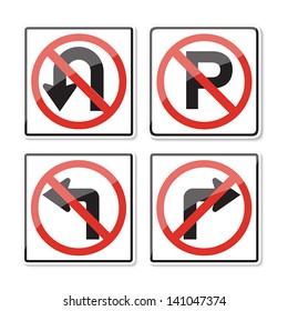 Road Sign Glossy  on white background