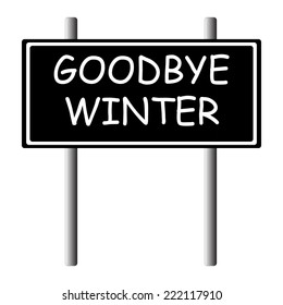 road sign - goodbye 2014 concept - vector