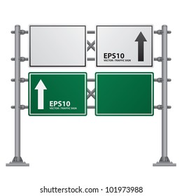 road sign green color vector