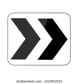 Road sign. Hand-drawn traffic sign icon in the United States. Isolated on white background  Vector illustration. Eps 10.