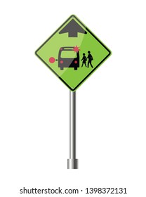 Road sign. Hand-drawn traffic sign icon in the United States. Isolated on white background. Vector illustration. Eps 10.