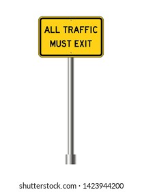 Road sign. Hand-drawn traffic sign icon in the United States. Isolated on white background. Vector illustration. Eps 10.