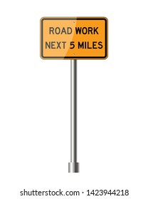 Road sign. Hand-drawn traffic sign icon in the United States. Isolated on white background. Vector illustration. Eps 10.