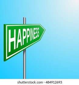 Road sign - Happiness