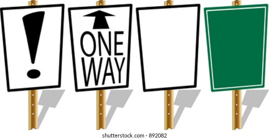 Road sign for hightlight layouts