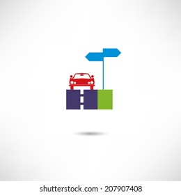 Road sign icon