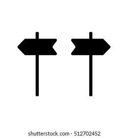 Road sign icon.