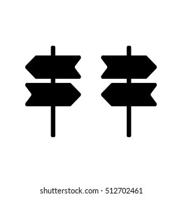 Road sign icon.