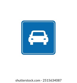 road sign icon, Begin of Expressway traffic on blue checkered board. suitable for poster use and web icon	
