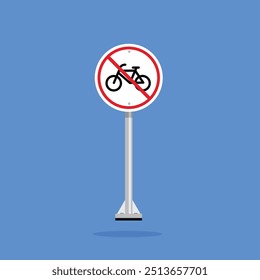 road sign icon, bicycles no parking allowed. suitable for poster and web icon use	