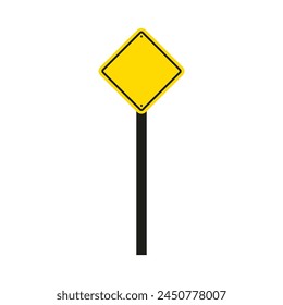 Road sign icon. Colored silhouette. Vertical front view. Vector simple flat graphic illustration. Isolated object on a white background. Isolate.