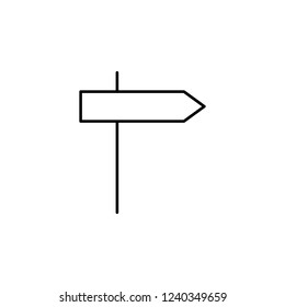 road sign icon. Element of simple icon. Thin line icon for website design and development, app development. Premium icon