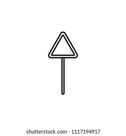 road sign icon. Element of traffic signs icon for mobile concept and web apps. Thin line road sign icon can be used for web and mobile on white background
