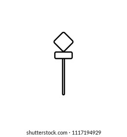 road sign icon. Element of traffic signs icon for mobile concept and web apps. Thin line road sign icon can be used for web and mobile on white background