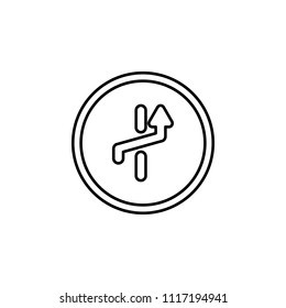 road sign icon. Element of traffic signs icon for mobile concept and web apps. Thin line road sign icon can be used for web and mobile on white background
