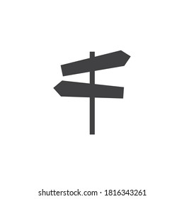Road sign icon flat design vector