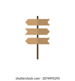 Road sign icon. Flat design vector. Road traffic sign