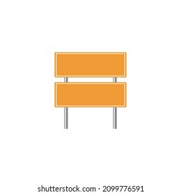 Road sign icon flat design