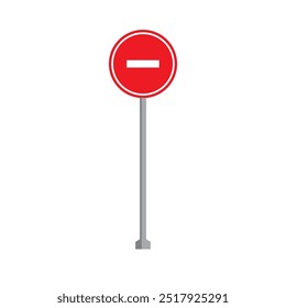 Road sign icon flat design