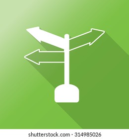 Road sign icon. Flat design