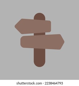 Road sign icon in flat style about travel, use for website mobile app presentation
