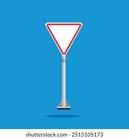 road sign icon, give way to all traffic on yellow rhombus. board.suitable for poster use and web icon	
