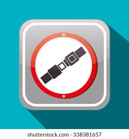 Road sign icon graphic design, vector illustration eps10