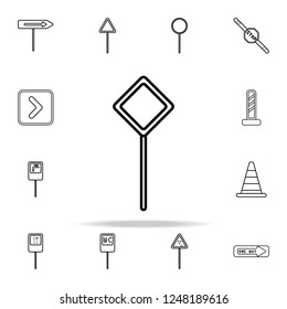 road sign icon. road sign icons universal set for web and mobile