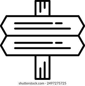 A Road sign icon in line style.