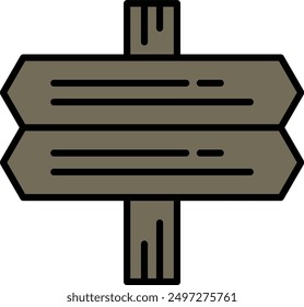 A Road sign icon in line style.