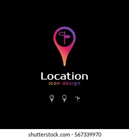 road sign icon. location icon for map