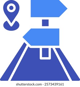 Road Sign Icon Mixed Vector Illustration