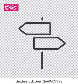Icono de la señal de tráfico, icono de la señal, icono de navegación, formato EPS Vector icono archivo de ilustración