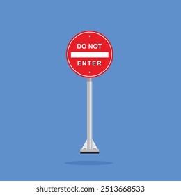 Icono de señal de tráfico, No Enter. adecuado para uso de póster e iconos web	
