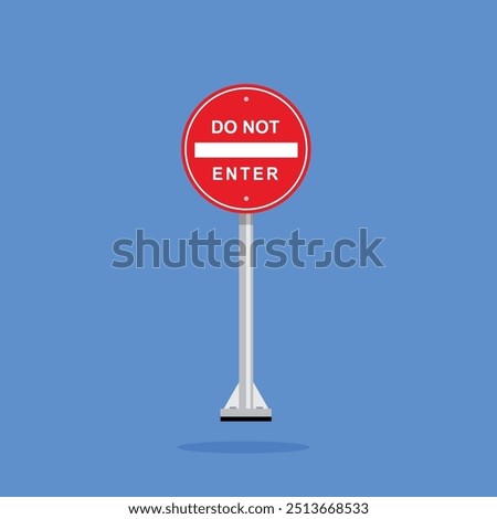 Road sign icon, No Enter. suitable for poster use and web icons	
