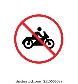 Road sign icon, No Motorbike Passing. suitable for poster use and web icons	