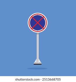 Road sign icon, No Stopping. suitable for poster use and web icons	
