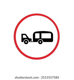 Road sign icon, No Towed. suitable for poster use and web icons	