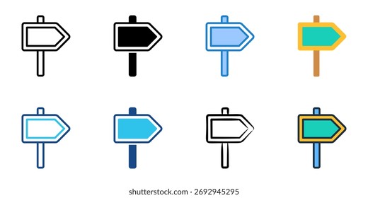 Straßenschild-Symbol setzt mehrere Stilkollektion fest 
