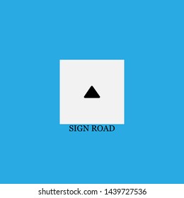 road sign icon sign signifier vector