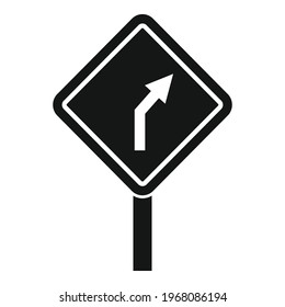 Road sign icon. Simple illustration of Road sign vector icon for web design isolated on white background