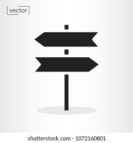 road sign icon vector