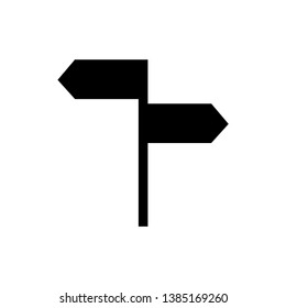 Road sign icon - vector