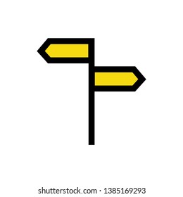 Road sign icon - vector