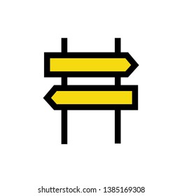 Road sign icon - vector